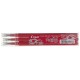 PILOT Set de 3 recharges Frixion pointe bille 0,7 mm Rouge