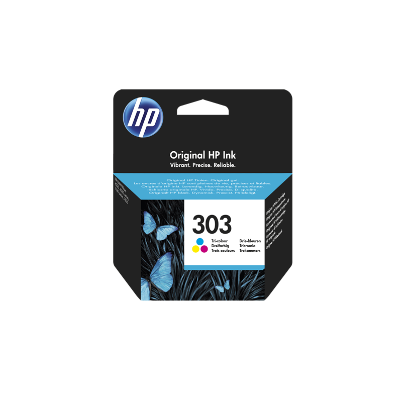 HP 303 Cartouche d'encre trois couleurs authentique (T6N01AE) pour