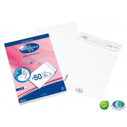 GPV Paquet 50 pochettes blanc auto-adhésives 90g ft C4 229 x 324 mm fenêtre  50 x 100 mm - Enveloppe - LDLC