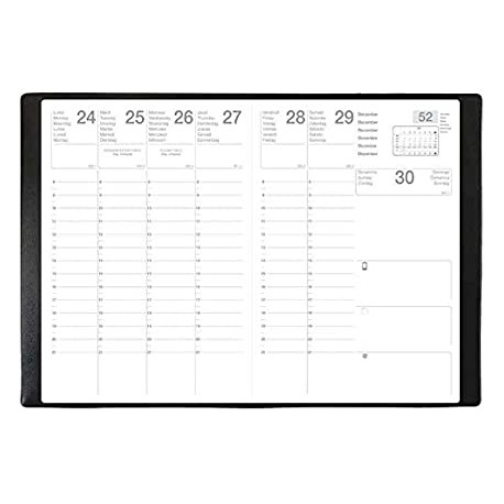 Agenda semainier Pluton - 9 x 13 cm 2021 noir