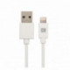 Câble USB 1m pour Apple compatible lighting - blanc