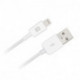 Câble USB 1m pour Apple compatible lighting - blanc