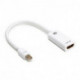 Câble mini DisplayPort mâle / HDMI femelle - compatible Full HD 1080p - HDMI 1.3 - blanc