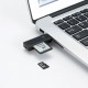 D2 - Lecteur de cartes SD/micro SD/SDHC - Port USB-C (USB 3.2 gen 1) - transferts jusqu'à 5 Gbps - Noir