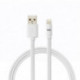 Câble USB / Lightning plat 2m - Blanc