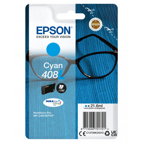 EPSON Lunettes 408L Encre Durabrite ultra Cyan 21,6ml