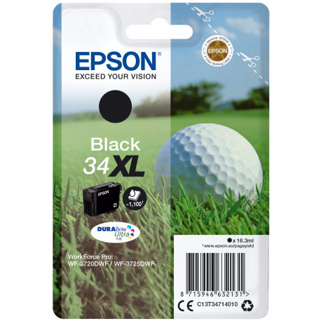 EPSON Golf 34XL Cartouche Encre Durabrite Noir 16,3ml