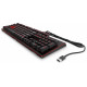 HP OMEN 1100 Clavier Noir voyant rouge - pieds réglable 2 positions - câble à protection nattée