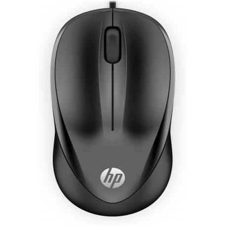 Souris Filaire HP 1000 Noire - galbée - cordon 1,5m - pour droitiers et gauchers