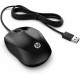 Souris Filaire HP 1000 Noire - galbée - cordon 1,5m - pour droitiers et gauchers