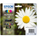 EPSON 18 Multipack Paquerette Encres Claria Home 5,2ml noire, 3.3ml CMJ, Alarme