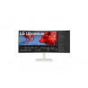 LG Ecran 38" 38WR85QC-W - Blanc - 21 9 - Incurvé - Haut-parleurs - Inclinable - Hauteur réglable - Orientable