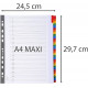 EXACOMPTA Intercalaires Imprimés numériques carte blanche 160g- 31 positions - A4