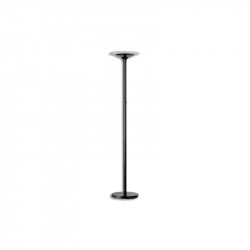 UNILUX Lampadaire Variaglass Noir à LEDS avec vasque verre - H180cm