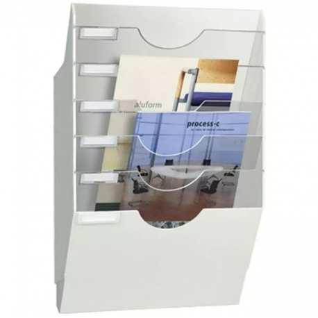 CEP Trieur mural 6 cases CepExpo - A4 - Modulable - Blanc et transparent