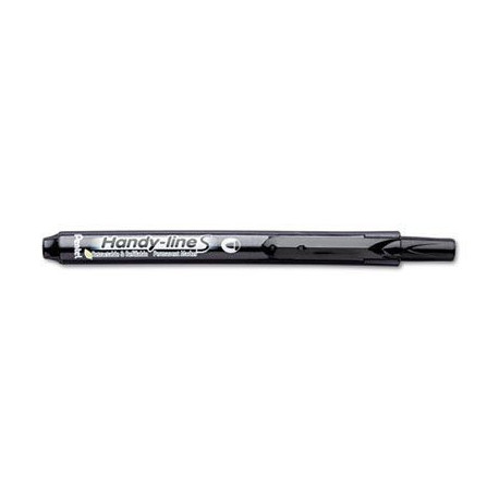 PENTEL Marqueur permanent retractable rechargeable et pointe ogive Noir