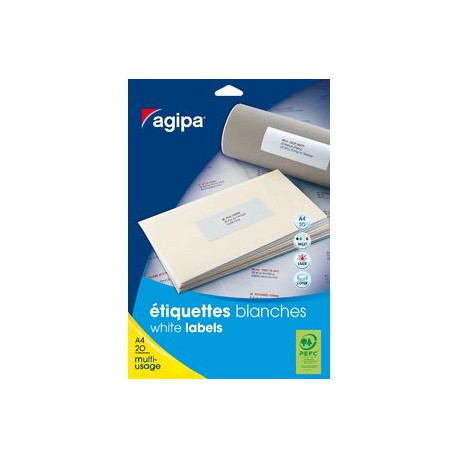 APLI-AGIPA Etiquettes multi-usages coins arrondis 63.5x46.6mm