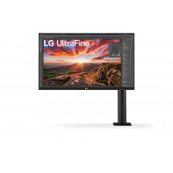 ECRAN 27" LG 27UN880P-B 4K Ergo Ultra Fine - 16 9 UHD - 2xHDMI DP 2xUSB - 2 Haut-Parleurs - Pied Réglable Rotatif Inclinable