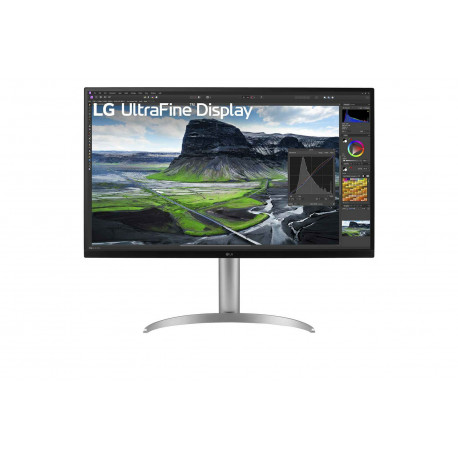 ECRAN 32" LG 32UQ850V-W UHD 4K Blanc - 2xHDMI DP 2xUSB3.0 USB-C - 2 Haut-Parleurs - Inclinable - Hauteur ajustable - Pivotable