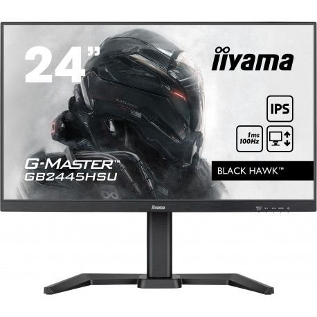 Ecran 24" IIYAMA G-Master GB2445HSU-B1 Black Hawk - IPS - 1xHDMI 1xDisplayPort USB HUB - Haut-Parleurs - Hauteur réglable