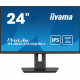 Ecran 24" IIYAMA XUB2493QSU-B5 - LED - 16 9 4ms - WQHD - 1xHDMI 1xDisplayPort 3xUSB - Haut parleurs - Hauteur réglable