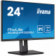 Ecran 24" IIYAMA XUB2493QSU-B5 - LED - 16 9 4ms - WQHD - 1xHDMI 1xDisplayPort 3xUSB - Haut parleurs - Hauteur réglable