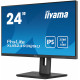 Ecran 24" IIYAMA XUB2493QSU-B5 - LED - 16 9 4ms - WQHD - 1xHDMI 1xDisplayPort 3xUSB - Haut parleurs - Hauteur réglable