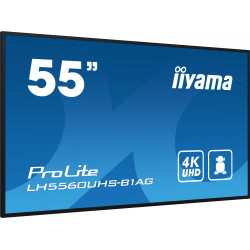 Ecran 54,6" LFD IIYAMA LH5560UHS-B1AG - 24 7 - 4K - 16 9 - 3xHDMI 2xUSB 1xRJ45 LAN 1xRS-232c - Haut-Parleurs + Support mural