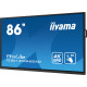 Ecran 86" IIYAMA TE8612MIS-B2AG LFD - Anti-reflet - Haut-parleurs - VGA 3xHDMI USB-C Media 6xUSB HUB - Tactile PureTouch-IR