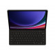 SAMSUNG Book Cover Keyboard Slim Galaxy Tab S9+ - Tab S9FE+ sans Touch Pad - Clavier non-amovible - Noir - EF-DX810BBEGFR