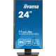 Ecran 23,8" IIYAMA ProLite XUB2493HSU-B6 - Dalle IPS Ultra mince - 16 9 - 100Hz - HDMI DP USB HUB Haut-Parleurs - Pied réglable