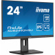 Ecran 23,8" IIYAMA ProLite XUB2493HSU-B6 - Dalle IPS Ultra mince - 16 9 - 100Hz - HDMI DP USB HUB Haut-Parleurs - Pied réglable