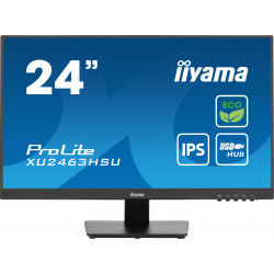 Ecran 23,8" IIYAMA ProLite XU2463HSU-B1 - IPS Ultra mince - 250 cd m² 100Hz - HDMI DP USB HUB - 2x Haut-Parleurs - Produit eco