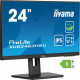 Ecran 23,8" IIYAMA ProLite XUB2463HSU-B1 - IPS Ultra mince - HDMI DP USB HUB (3.2) - Haut-Parleurs -Pied réglable - Produit eco