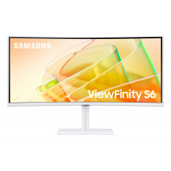 ECRAN 34" SAMSUNG LS34C650TAUXEN - S65TC ViewFinity Blanc WQHD - 21 9 - VA - Incurvé - 100Hz -Thunderbolt4 - HDMI DP USB