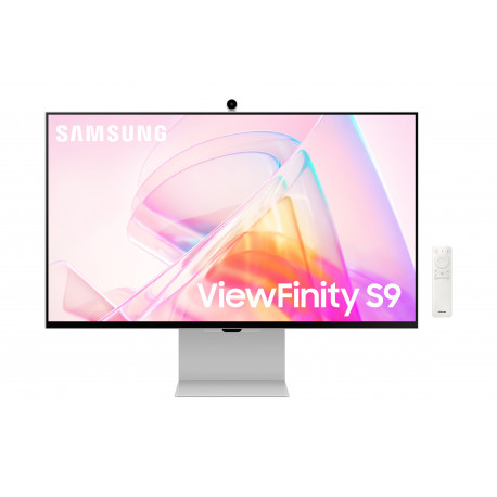 Ecran 27" Samsung ViewFinity S90PC Gris clair - 60Hz - 5120x2880 IPS 16 9 - USB-C Mini DP Thunderbolt4 - Webcam - Pied réglable