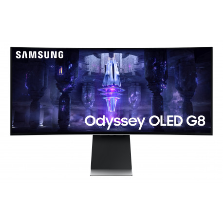 Ecran 34" Samsung Gaming ODYSSEY G8 Incurvé OLED Gris - 175Hz 3440x1440 Haut-Parleurs USB-C Micro HDMI Mini-DP Hauteur réglable