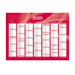 QUO VADIS Calendrier de banque 2025 - 14 mois - 55 x 40,5cm - Bleu