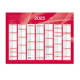 QUO VADIS Calendrier de banque 2025 - 14 mois - 55 x 40,5cm - Bleu