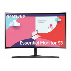 SAMSUNG S24C366EAU Ecran 24" Incurvé Noir - 1920x1080 - 16 9 4ms - 250 cd m² - 60Hz - VGA HDMI - AMD FreeSync