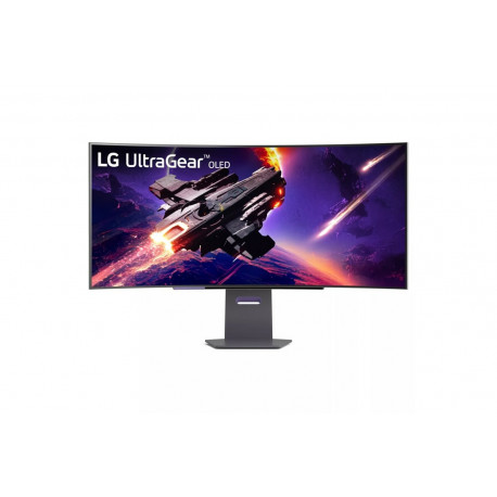 LG 45GS95QE-B Ecran 45" Gaming Incurvé - 21 9 OLED - 240Hz - UWQHD - 3440x1440 - 2xHDMI DP 3xUSB 3.0 - Pied réglable