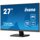 IIYAMA ProLite XU2793QSU-B6 - Ecran 27" - Ultra mince - Dalle IPS - 1ms - 2560x1440 - 100Hz - 250cd m² - HDMI DP USB HUB (3.2)