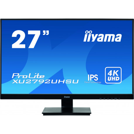 IIYAMA ProLite XU2792UHSU-B1 - Ecran 27" Dalle IPS LED 4K - 3840x2160 - Ultra Mince - DVI HDMI DP - USB HUB