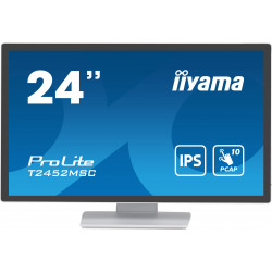 IIYAMA ProLite T2452MSC-W1 Ecran 23,8" Blanc Tactile PCAP Sans cadre - IPS - 1920x1080 - 14ms - 360cd m² - DP HDMI USB HUB 3.2