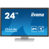 IIYAMA ProLite T2452MSC-W1 Ecran 23,8" Blanc Tactile PCAP Sans cadre - IPS - 1920x1080 - 14ms - 360cd m² - DP HDMI USB HUB 3.2