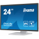 IIYAMA ProLite T2452MSC-W1 Ecran 23,8" Blanc Tactile PCAP Sans cadre - IPS - 1920x1080 - 14ms - 360cd m² - DP HDMI USB HUB 3.2