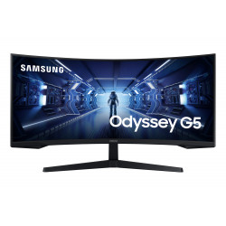 SAMSUNG C34G55TWWP Gaming ODYSSEY G5 - Ecran 34" Incurvé - UWQHD - 3440x1440 - 165Hz - HDMI DisplayPort - Pied ajustable