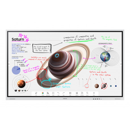 SAMSUNG Flip 4 WM75B Ecran 75" LFD - Tactile intéractif - 16h 7j - 4K - UHD - 3840x2160 - DP HDMI USB USB-C