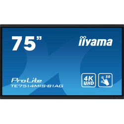 IIYAMA ProLite TE7514MIS-B1AG Ecran 75" LFD Tactile Interactif - Dalle VA Anti-reflet - 50 points - 3840x2160 - HDMI DP USB-C