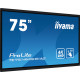 IIYAMA ProLite TE7514MIS-B1AG Ecran 75" LFD Tactile Interactif - Dalle VA Anti-reflet - 50 points - 3840x2160 - HDMI DP USB-C